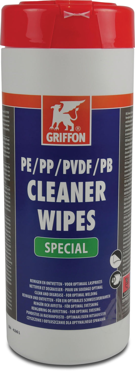 Griffon Reinigungstücher für PE/PP/PVDF/PB KIWA Typ NL/FR/EN/DE/SV/NO/FI/PL