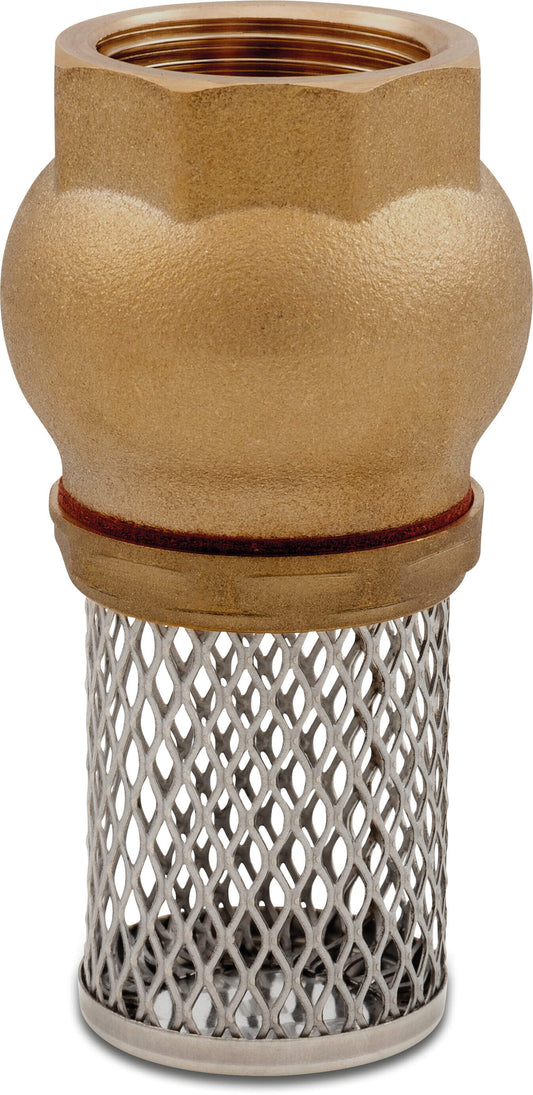 Itap Fußventil Messing 1" Innengewinde 10bar DN25 Typ 140 with stainless steel 304 strainer
