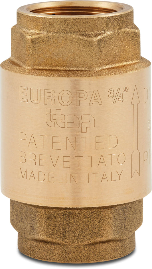 Itap Rückschlagventil Federbelastet Messing Innengewinde 12bar DN80 Typ Europa 100