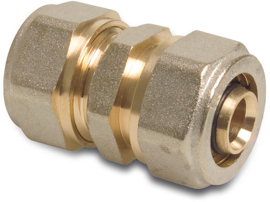 Profec Muffe Messing Vernickelt 16 mm Klemm Typ Alu-PE-X