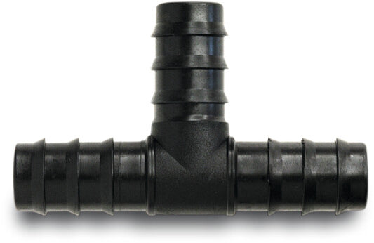 T-Stück 90° PP 32 mm Tülle 4bar Schwarz