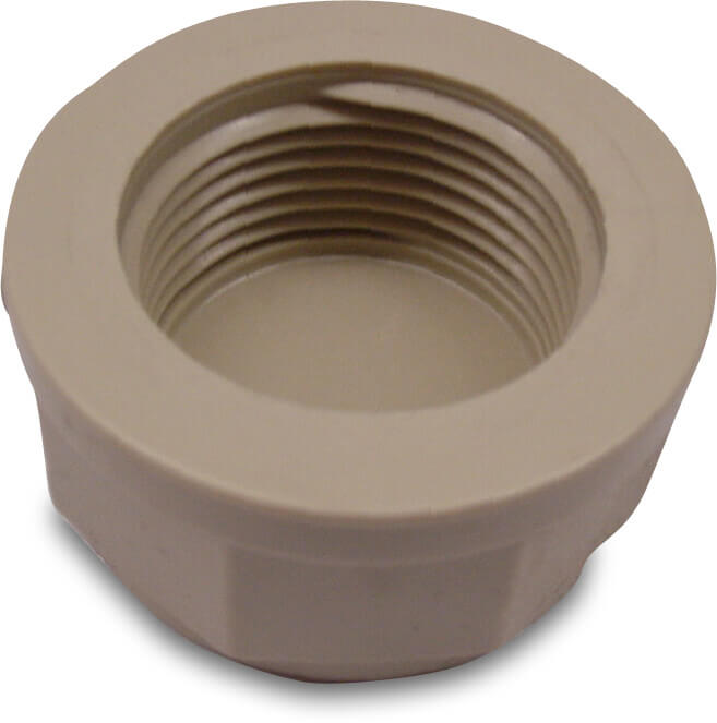 Kappe PP 1/2" Innengewinde 10bar Beige
