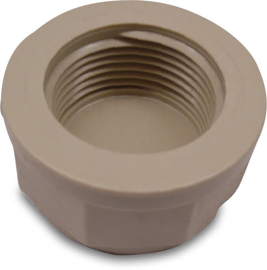 Kappe PP 1/2" Innengewinde 10bar Beige