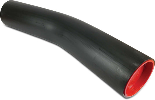 Bogen 22° PE100-RC Glatt SDR17 Schwarz DVGW Typ aus Rohr hergestellt