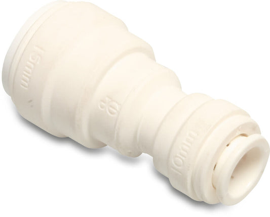 Speedfit Reduziermuffe POM 15 mm x 12 mm Einsteck 10bar Weiß DVGW/KIWA/WRAS