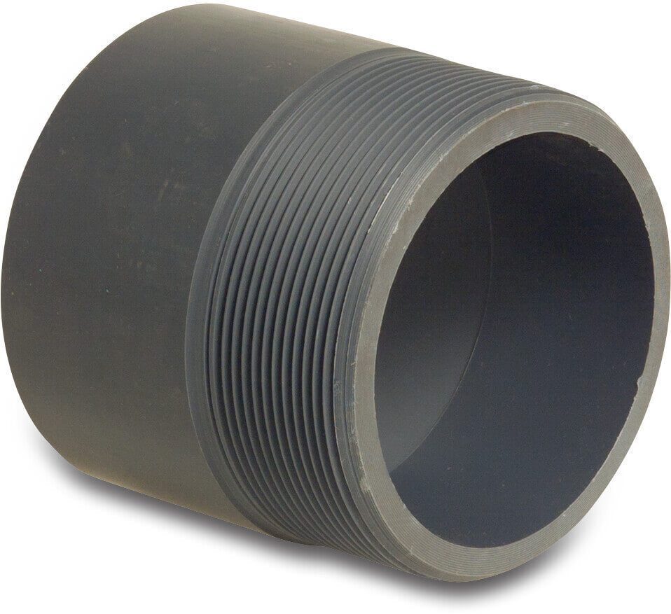 VDL Übergangsnippel PVC-U 90/110 mm x 4" Klebemuffe/Klebestutzen x Außengewinde 10bar Grau Typ aus Rohr hergestellt