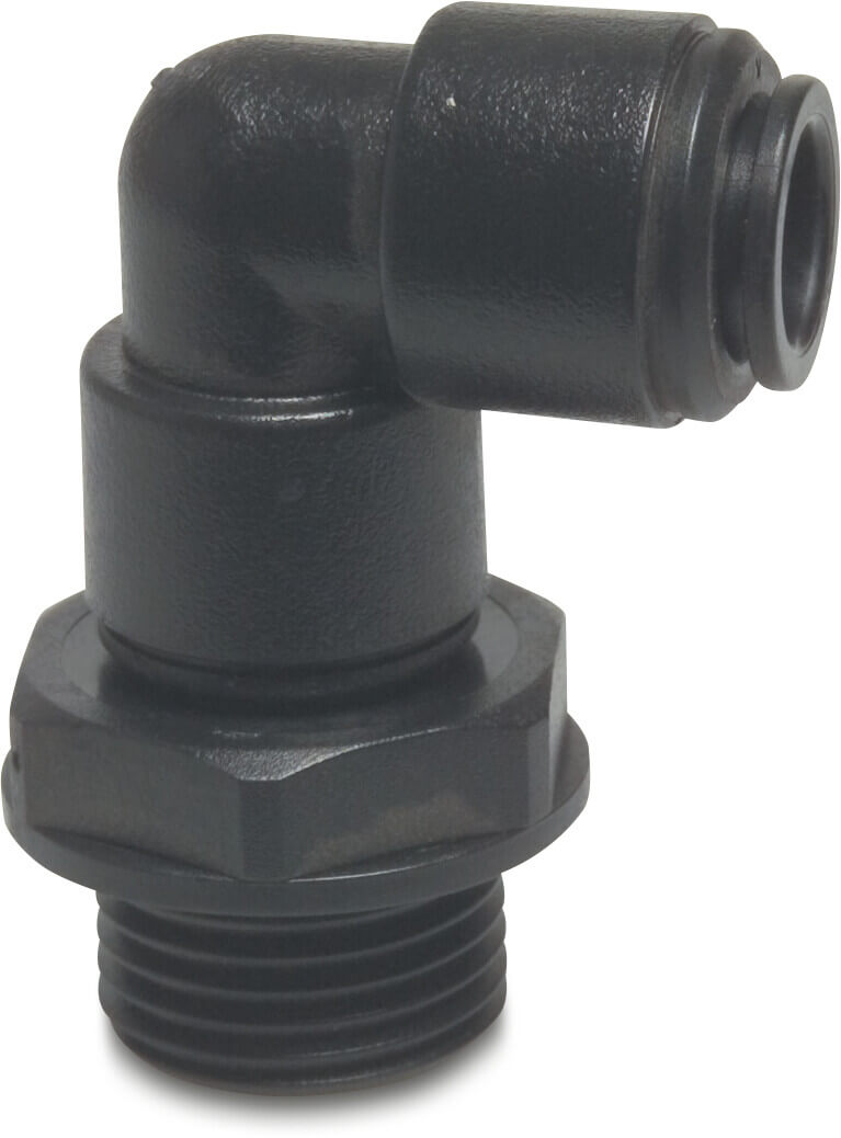 Speedfit Winkel 90° POM Einsteck x Außengewinde 10bar Schwarz Typ Super