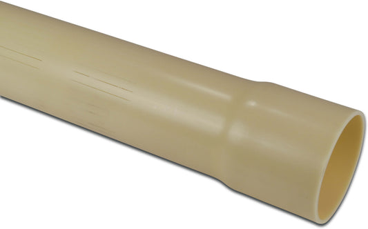 Filterrohr PVC-U x 2,5 mm Klebemuffe x Glatt 2m 0,3 mm ISO-PN8 Creme 5m