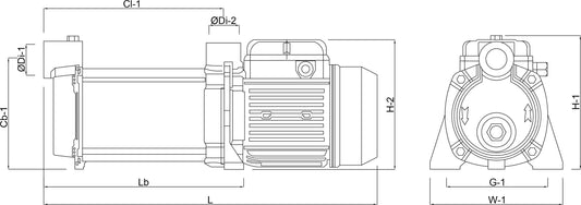 Foras MON120 5A Mehrstufige Kreiselpumpe Gusseisen 1" Innengewinde 11bar 6,1A 230VAC Blau