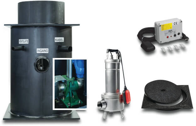 DAB PE612 Complete Zusammengebauter Pumpenkasten PE 5,13A 230VAC Schwarz
