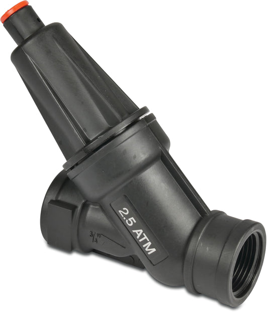Bermad 2U1007C Druckregulierungsventil Kunststoff 3/4" Innengewinde 0,7 - 9bar Schwarz/Rot