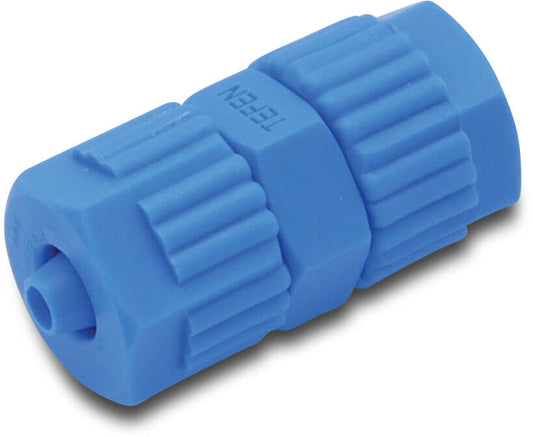 Tefen Schlauchverbinder PA Glasfaserverstärkt 8 mm x 6 mm Tülle 14bar Blau