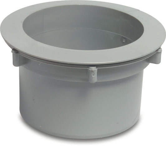 Zentrales Ablassteil PVC-U 70-80-100 mm Reduziert Grau
