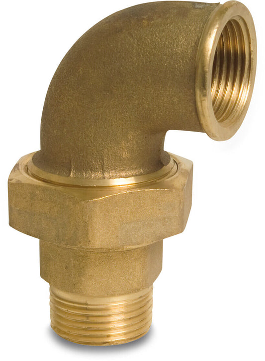 Nr. 98 Winkelverschraubung 90° Messing 1 1/4" Innengewinde x Außengewinde 40bar Typ Konisch