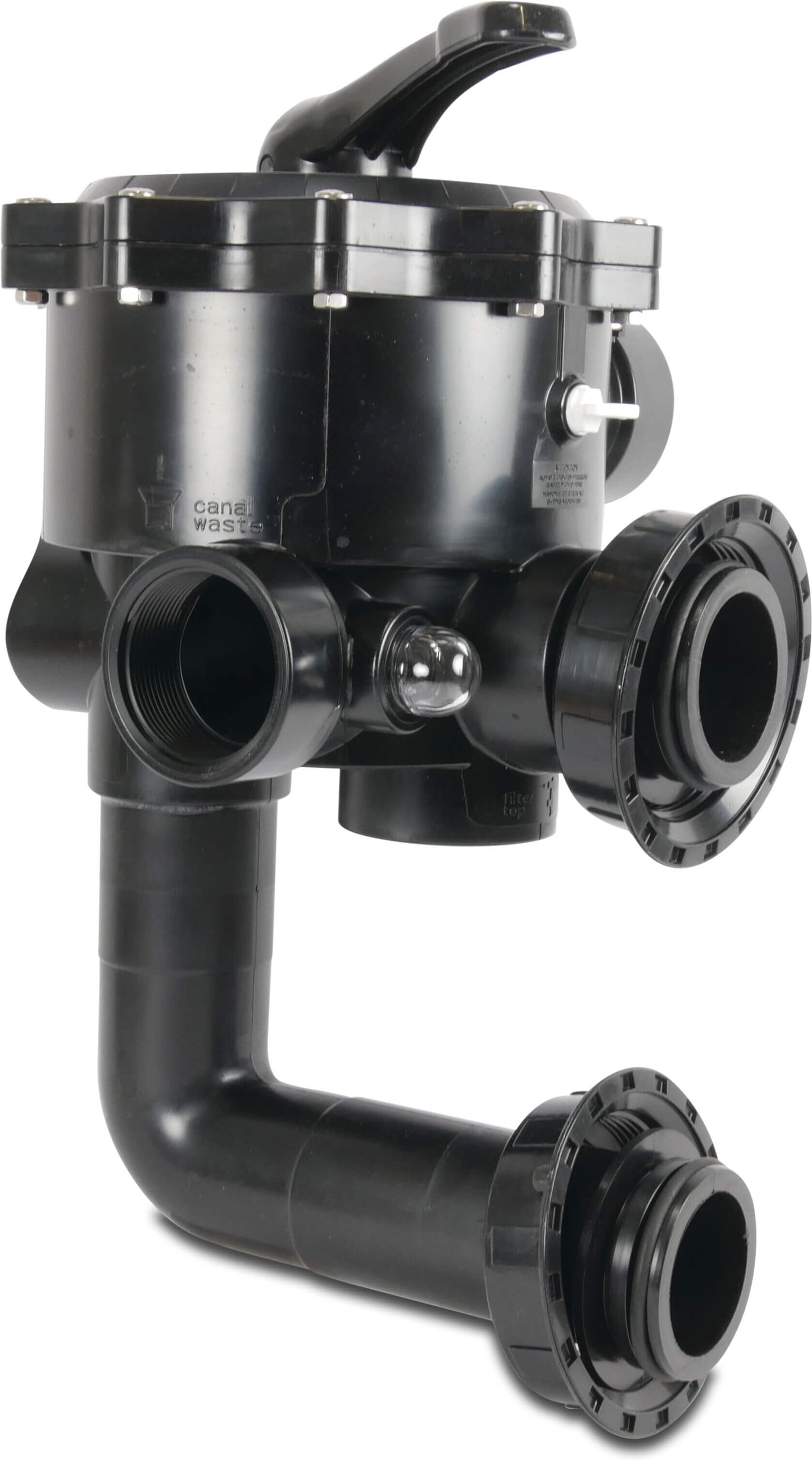 Pentair Mehrwegeventile 1 1/ Innengewinde Schwarz für Triton-Filter Typ 6-Wegeventil, komplett verrohrt