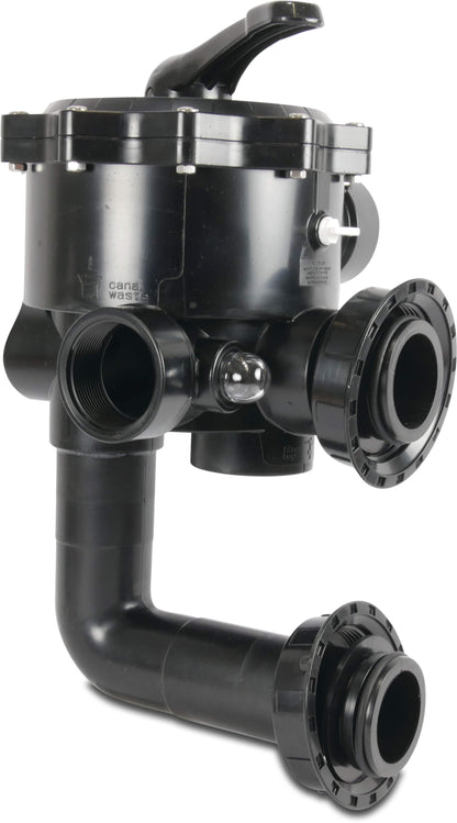 Pentair Mehrwegeventile 1 1/ Innengewinde Schwarz für Triton-Filter Typ 6-Wegeventil, komplett verrohrt