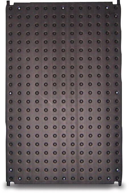Solarabsorber HDPE 25 mm 4,5bar Schwarz mit vier Anschlussstutzen 25 mm Typ 1001