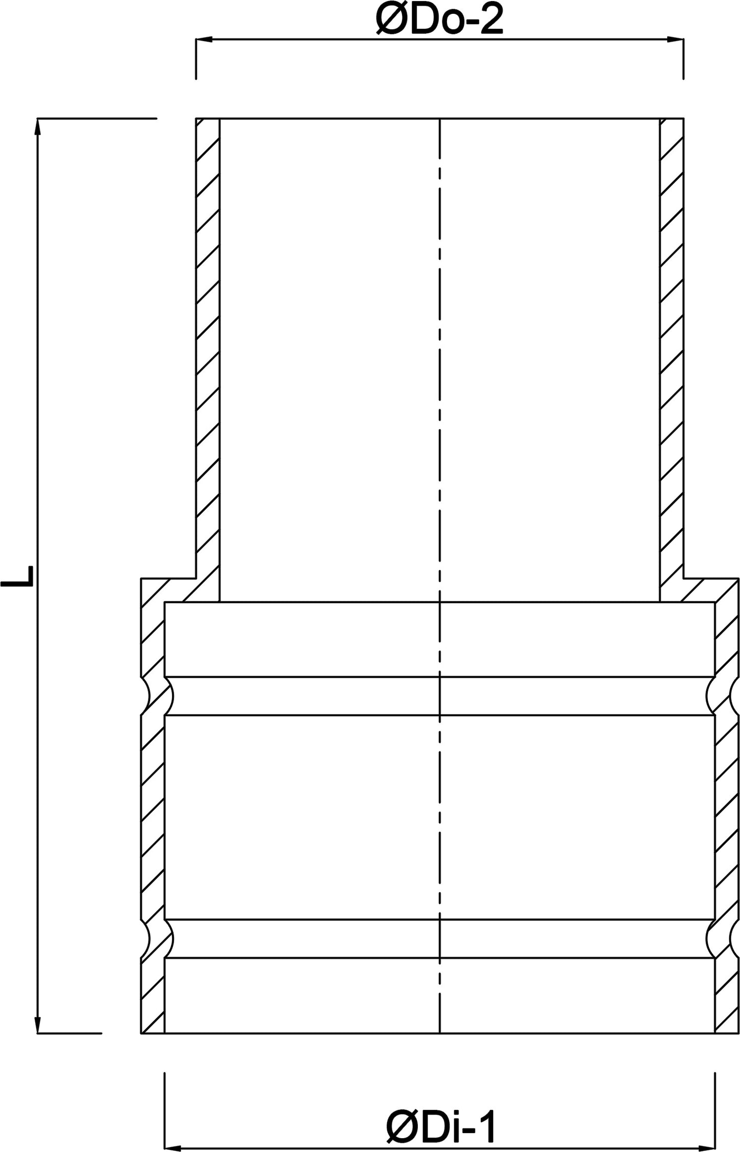 Reduzierstück PVC-U Klebemuffe x Reduziert Grau