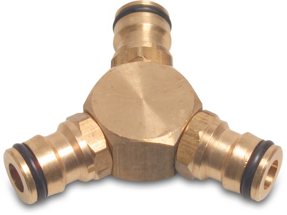 Profec Y-Stück Clickkupplung Messing Klickstecker (VE: 5 St.)