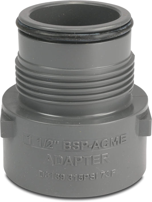 Rain Bird Adapter Kunststoff 1 1/2" Innengewinde x ACME Außengewinde Grau Typ ADPT 151