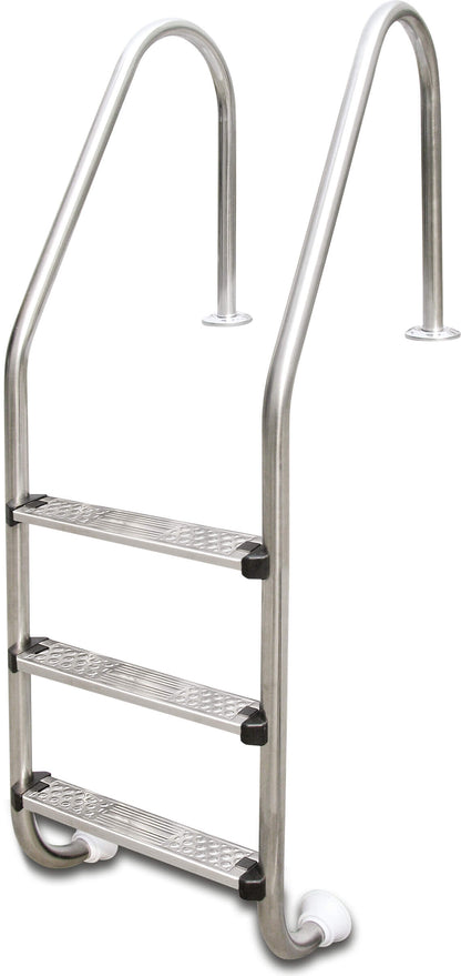 Flotide breites Modell Tiefenbeckenleiter Edelstahl 316 4 Trittstufen