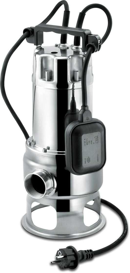 Foras DS 80 T set-back Vortex Tauchpumpe Edelstahl 2" Innengewinde 2,2A 400VAC Edelstahl mit Schwimmer