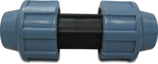 Unidelta Kupplung PP Klemm 16bar Schwarz/Blau DVGW/KIWA/WRAS