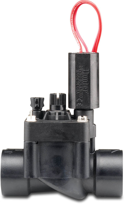 Hunter mit Durchflussregelung Magnetventil glasfaserverstärktes Nylon 1" Außengewinde 10bar 24VAC Schwarz