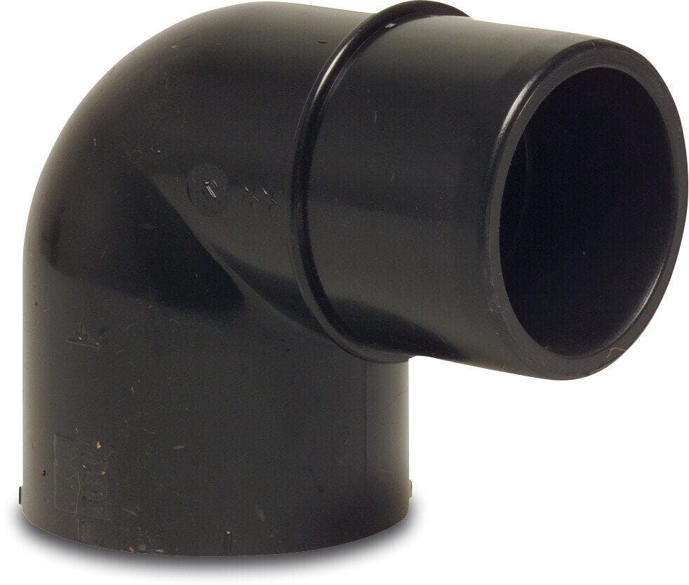 Praher Reduzierungswinkel 90° PVC-U 50 mm x 40 mm Muffe x Klebestutzen 16bar Schwarz
