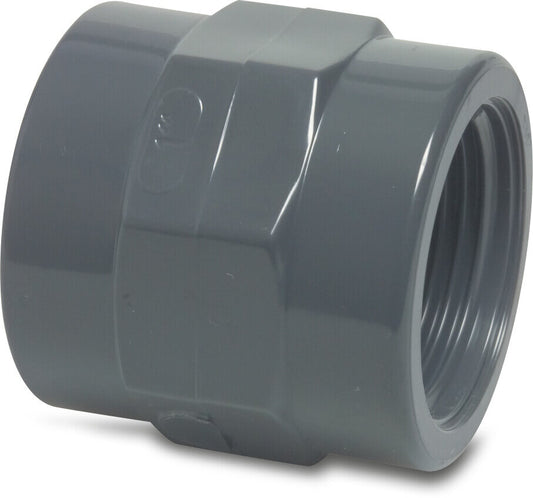 VDL Muffe PVC-U 1/4" Innengewinde 10bar Grau (VE: 5 St.)