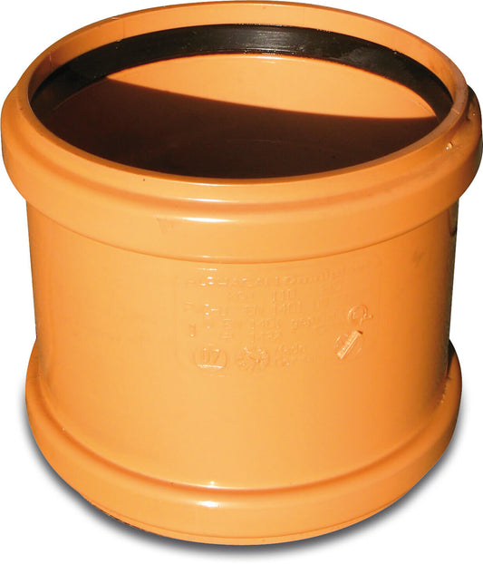 Muffe PVC-U SN4 Steckmuffe Rostbraun