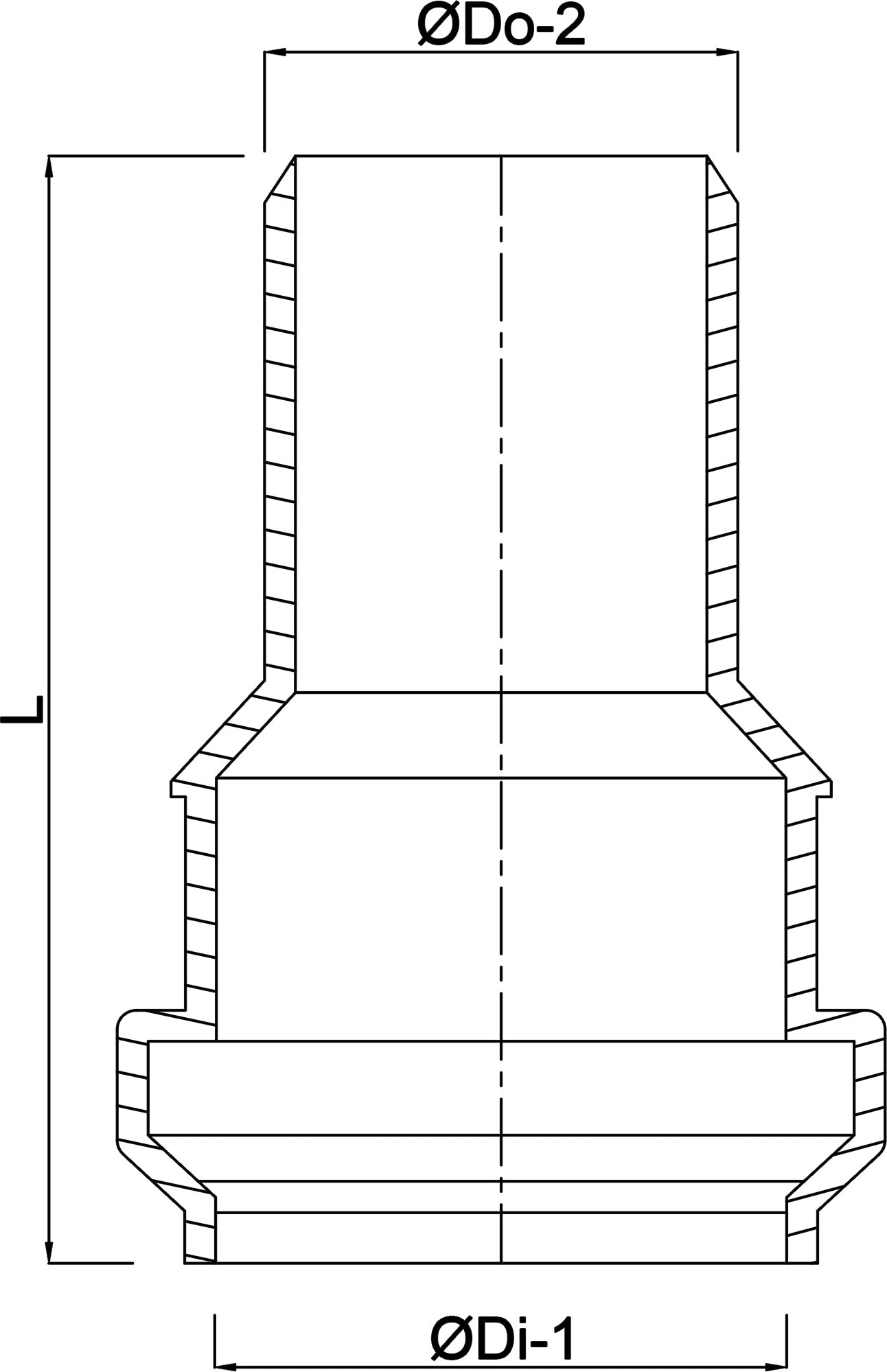Langmuffe PVC-U 110 mm Klebemuffe x Steckmuffe Grau (VE: 12 St.)