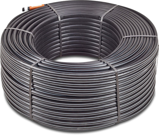 NaanDan Tropfschlauch PE 16 mm x 1,0 mm 39mil 4bar 130micron 1,1ltr/h 30cm Schwarz 500m Typ Amnon PC AS