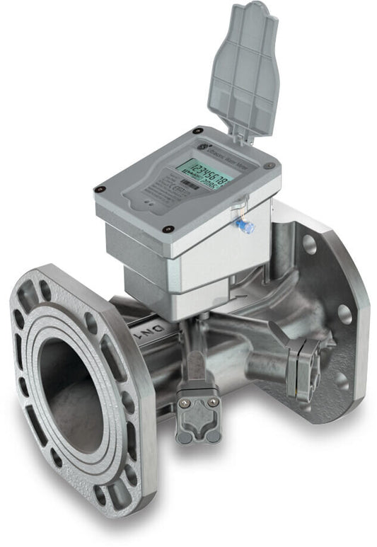 Profec Ultraschall Wasserzähler Edelstahl 304 DN80 DIN Flansch 16bar 3.6V Li-battery Grau CE/MID Typ Klasse 2