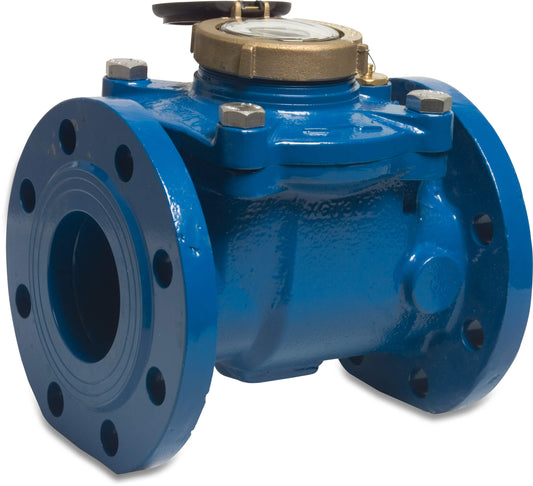 Arad Wasserzähler Trockenläufer Gusseisen Polyester beschichtet DN80 DIN Flansch 16bar 40m³/h Blau WRAS Typ Woltman