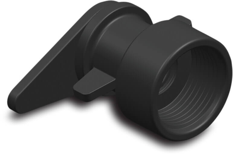 Adapter Flachschlauch PP Innengewinde 6bar Schwarz