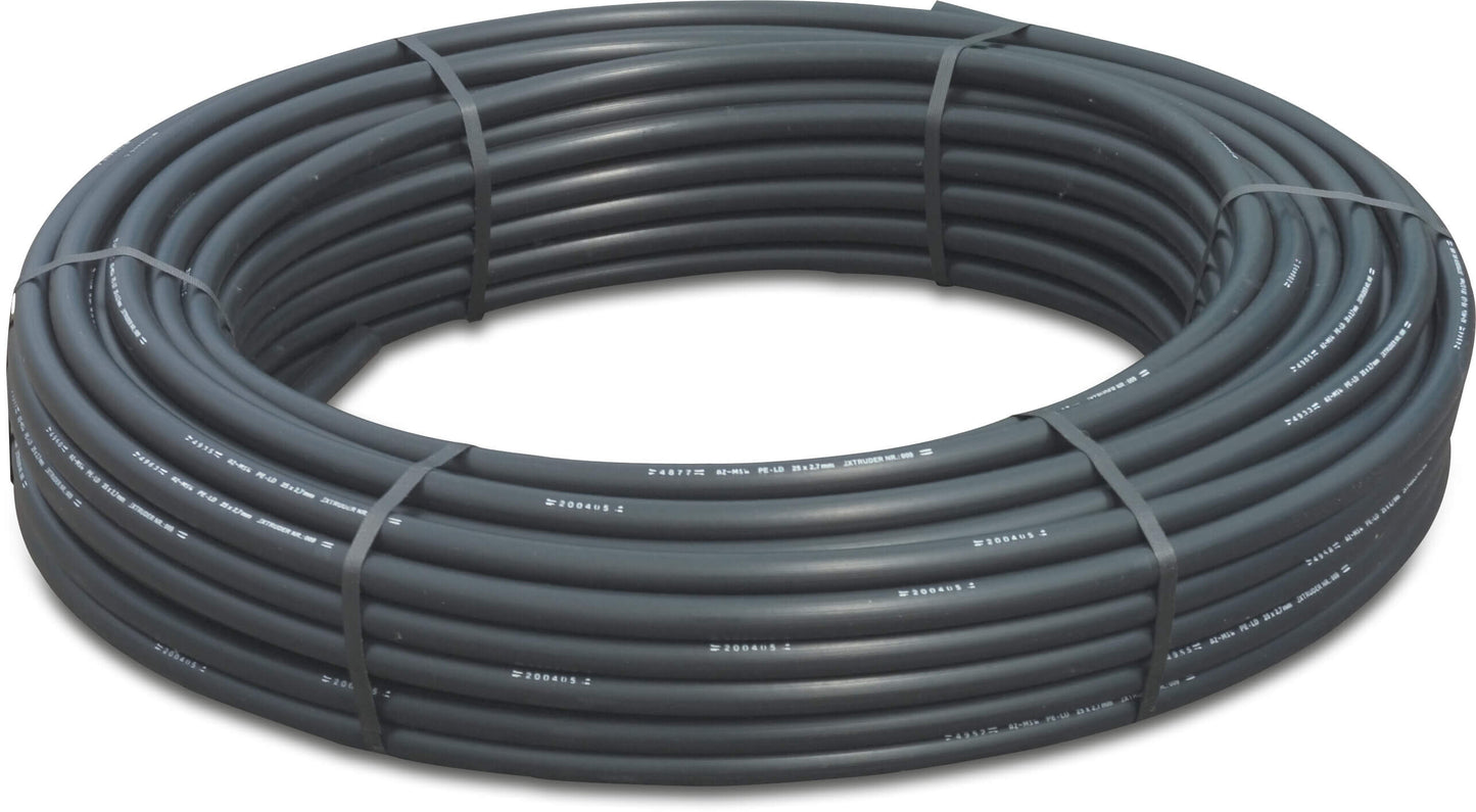 Rohr PE x Glatt 6bar Schwarz 50m