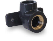 Profec Wandwinkel 90° PVC-U/Messing 20 mm x 1/2" Klebemuffe x Innengewinde 10bar Grau (VE: 10 St.)