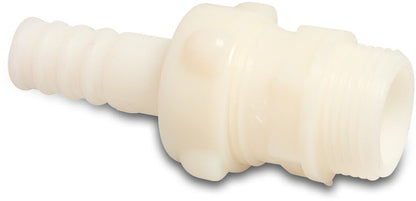 Verschraubung PA (Nylon) Außengewinde x Schlauchtülle 16bar Weiß
