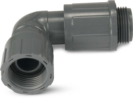 Rain Bird RB1312-010 Winkelverschraubung 90° PVC 1" Außengewinde x Innengewinde 10bar Grau