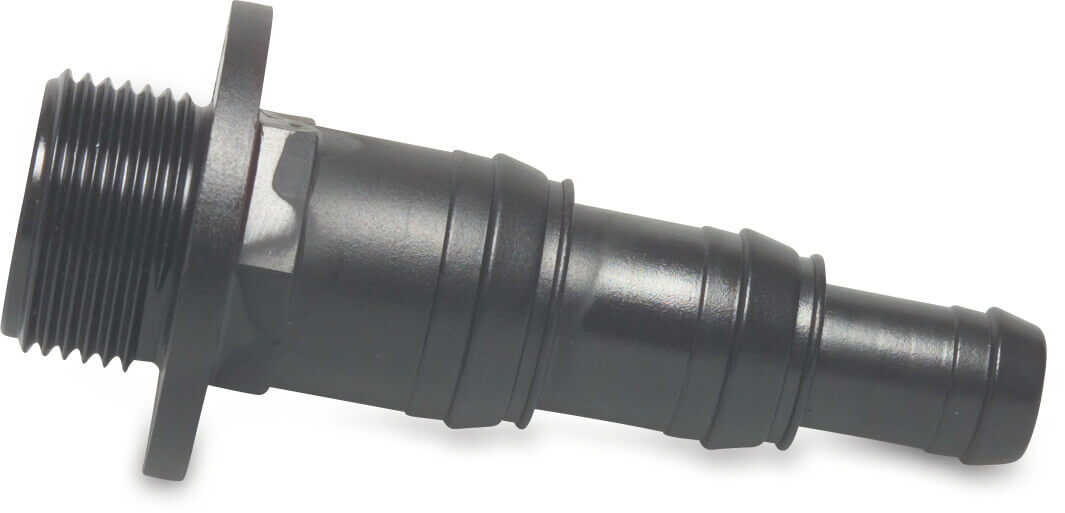 Schlauchtülle PP 3/4" x 12-19-25 mm Außengewinde x Schlauchtülle 6bar Schwarz Typ rec