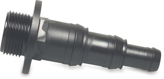 Schlauchtülle PP 3/4" x 12-19-25 mm Außengewinde x Schlauchtülle 6bar Schwarz Typ rec