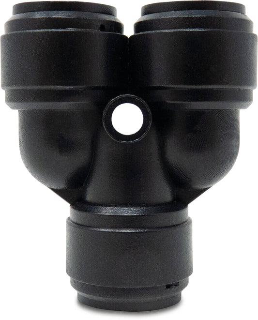 Y-Stück POM 10 mm Einsteck 16bar Schwarz WRAS Typ Aquaspeed (VE: 25 St.)