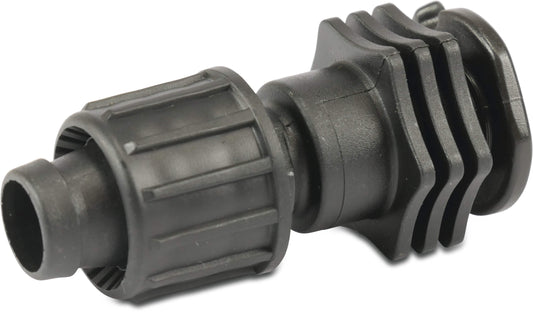 Übergangsadapter PP 22 mm Tape x Flachschlauchverbindung 6bar Schwarz