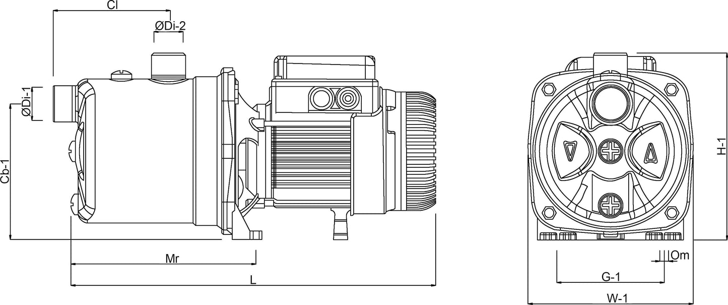 DAB JETINOX 112 Control D Kreiselpumpe Edelstahl 304 1" Innengewinde 8bar 6,2A Grün Selbstansaugend mit Press-Control