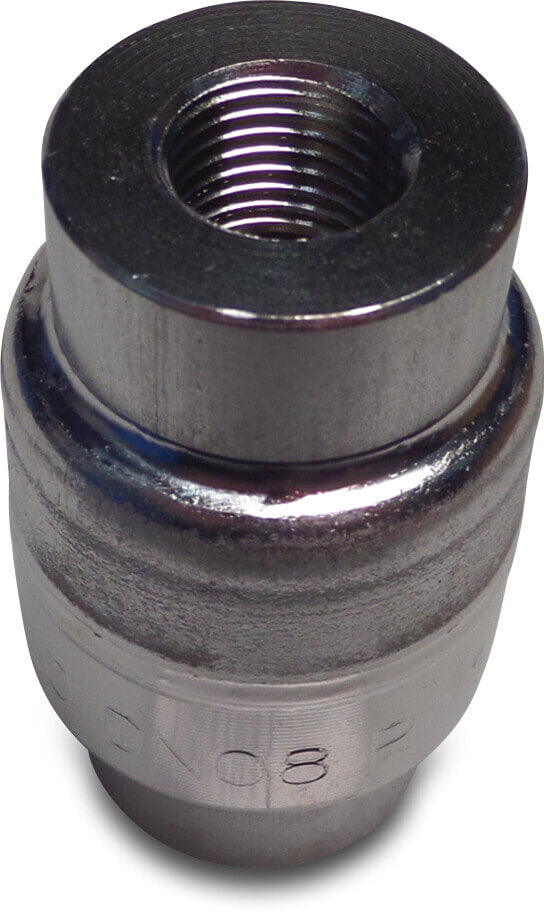 Rückschlagventil federbelastet Edelstahl 304 (1.4301) 1/4" Innengewinde 16bar DN08 Typ M1