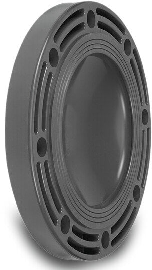 VDL Blindflansch PVC-U 225 mm DN200 Grau PN10 Typ A
