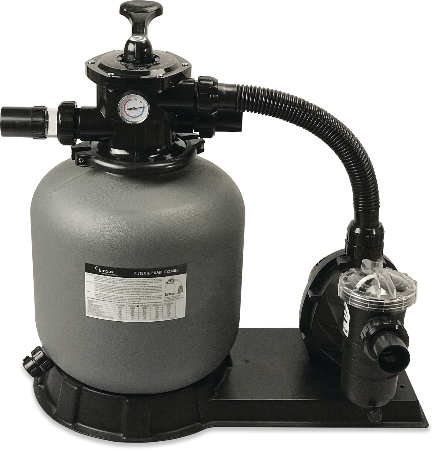 Flotide FSP500-6W Filtersatz PE 50 mm / 1 1/2" Metrisch/Imperial Klebemuffe 2bar 230VAC Grau
