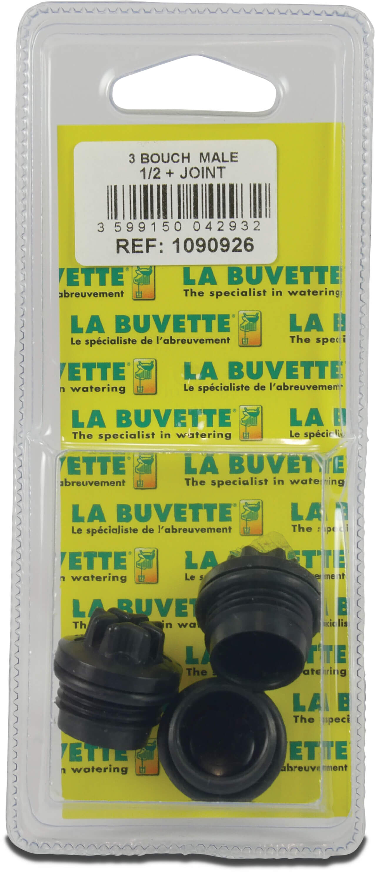 La Buvette 3 Stopfen / Unterlegscheibe 1/2" für F11 Blisterpackung