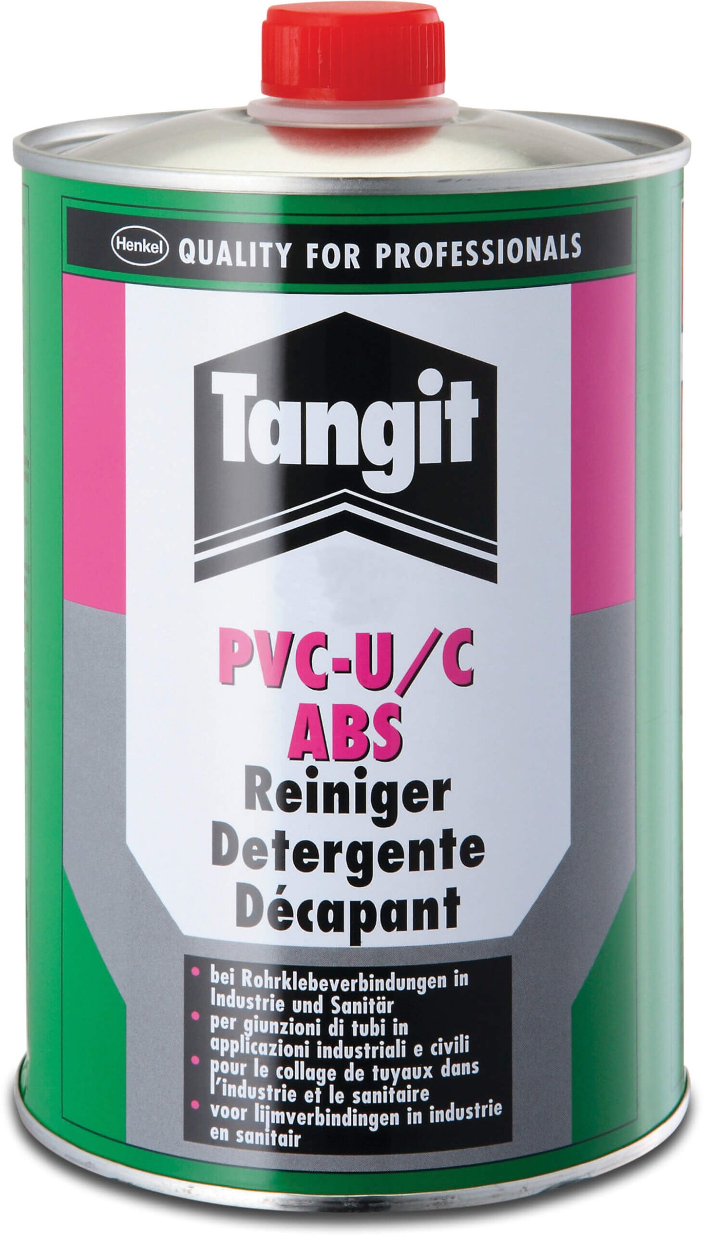 Tangit Reiniger 0,125ltr Typ PVC-U/C ABS Label EN/DE/NL/FR
